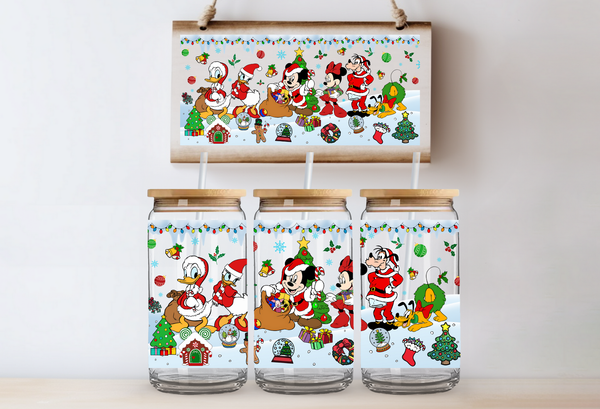 Santa Mickey & Friends Libby Cup Wrap