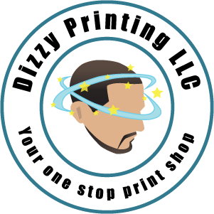 Dizzy Printing LLC Stamp Logo