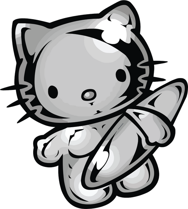 Hello Kitty Silver Surfer