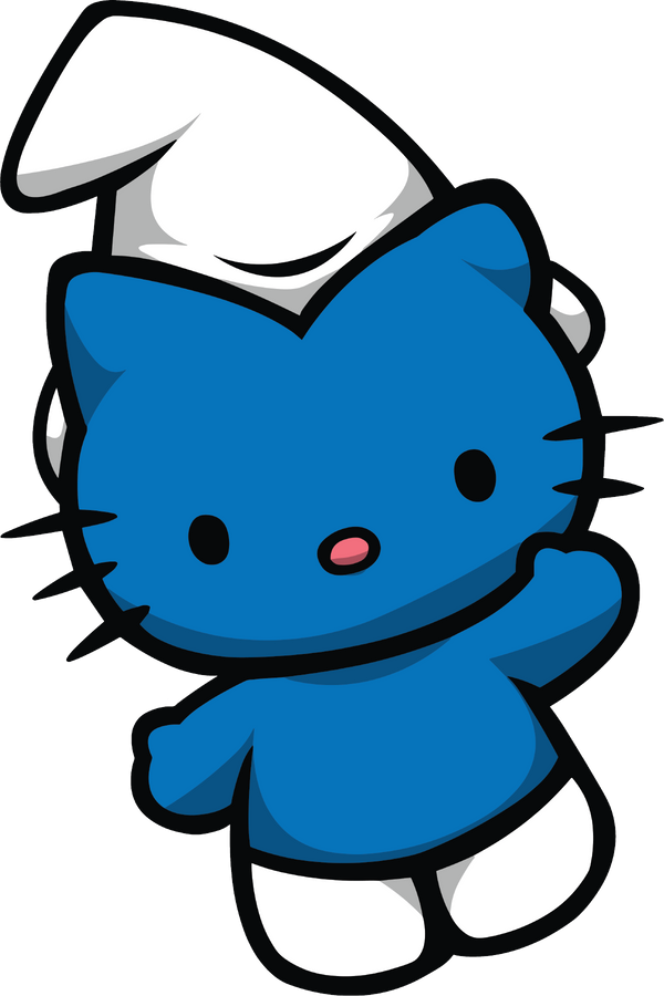 Hello Kitty Smurf