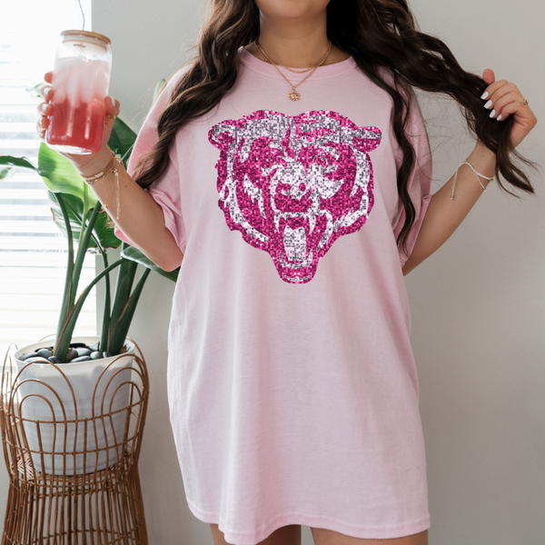 Glitter Pink  Chicago Bears