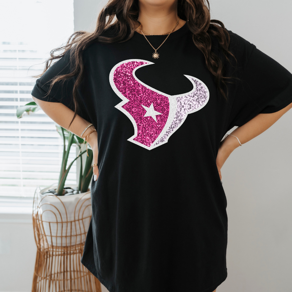 Glitter Pink Houston Texans